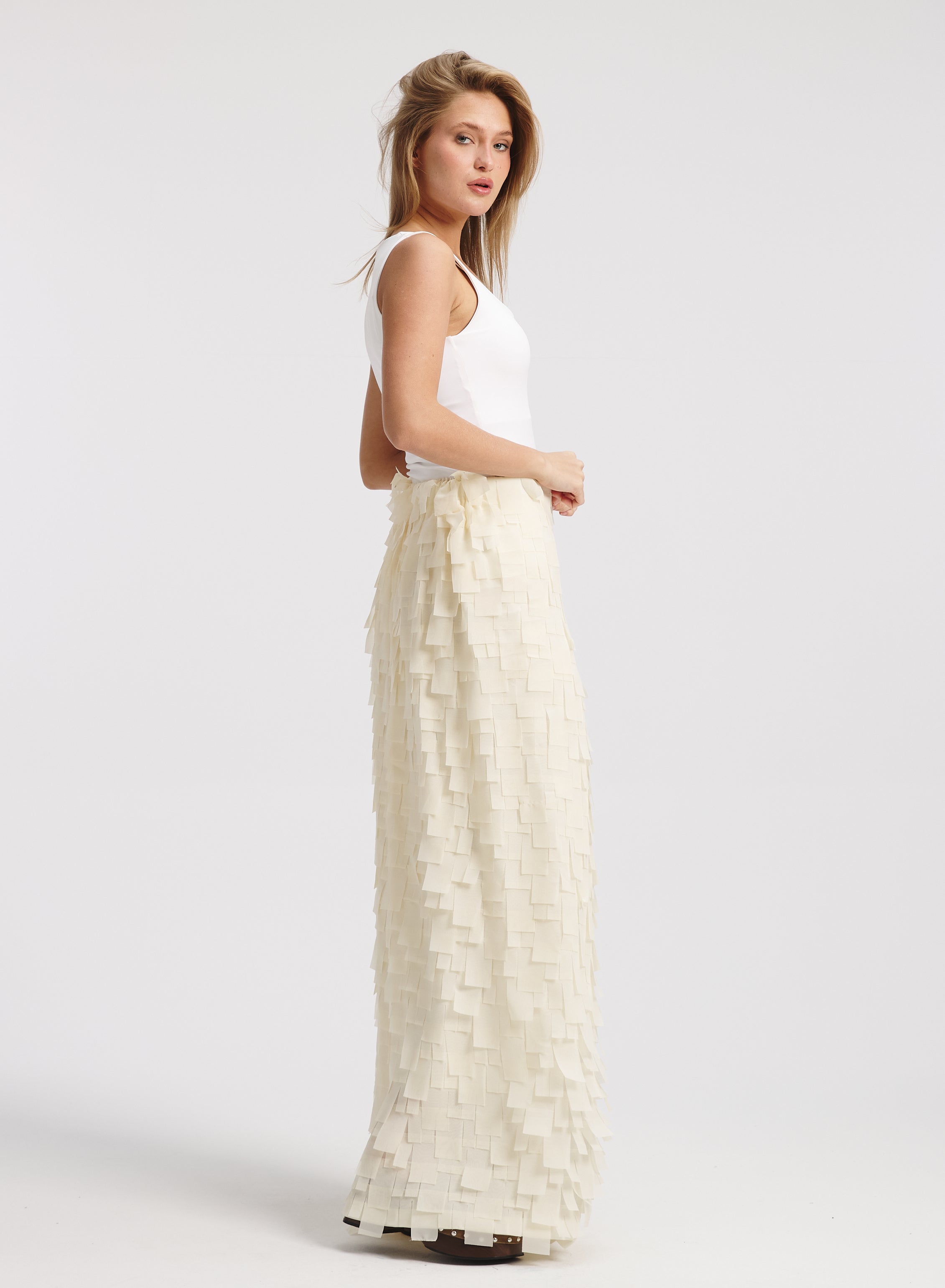 Flying Fabrics Skirt In Off White