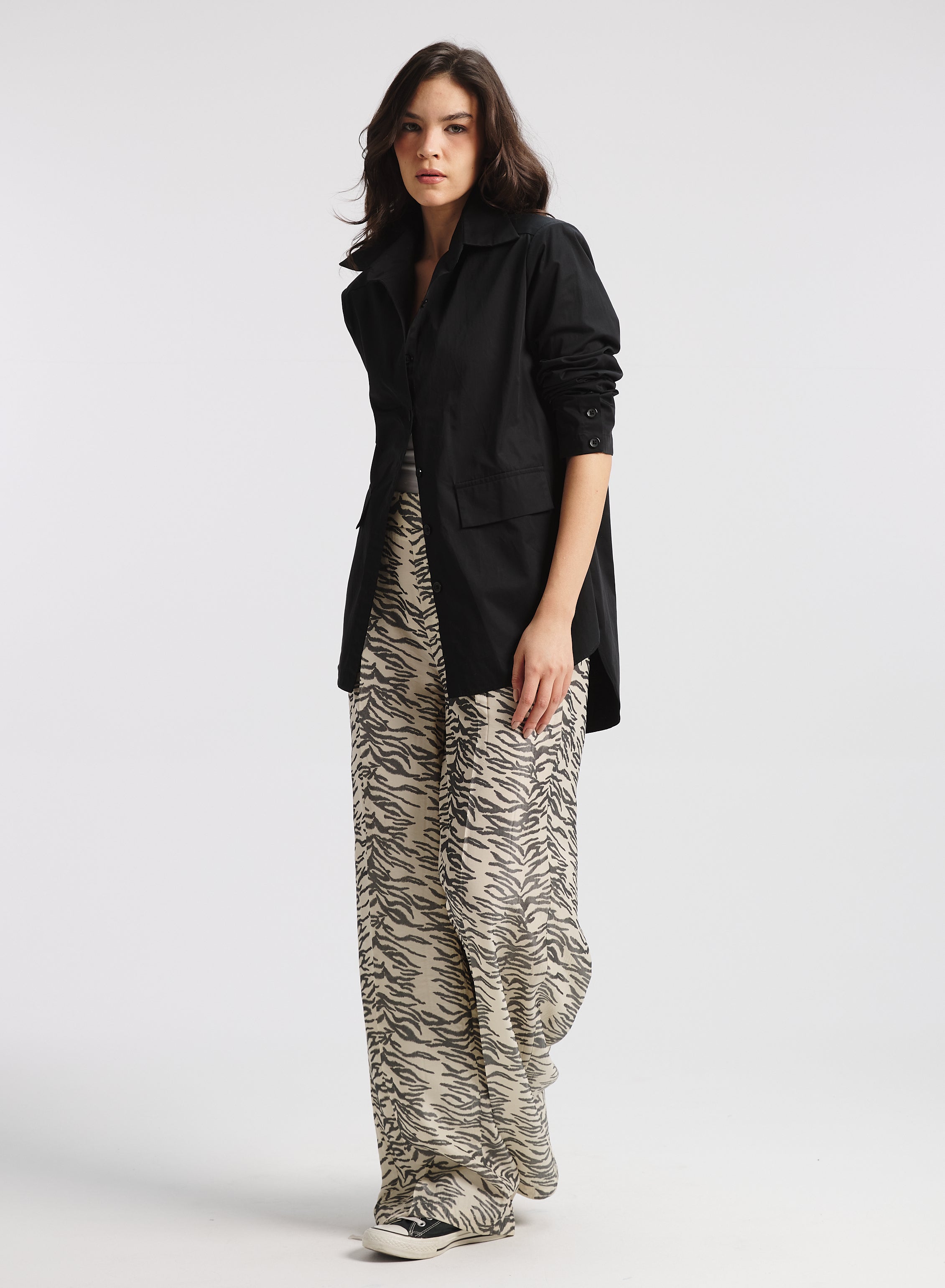 Blazer Look Shirt Black
