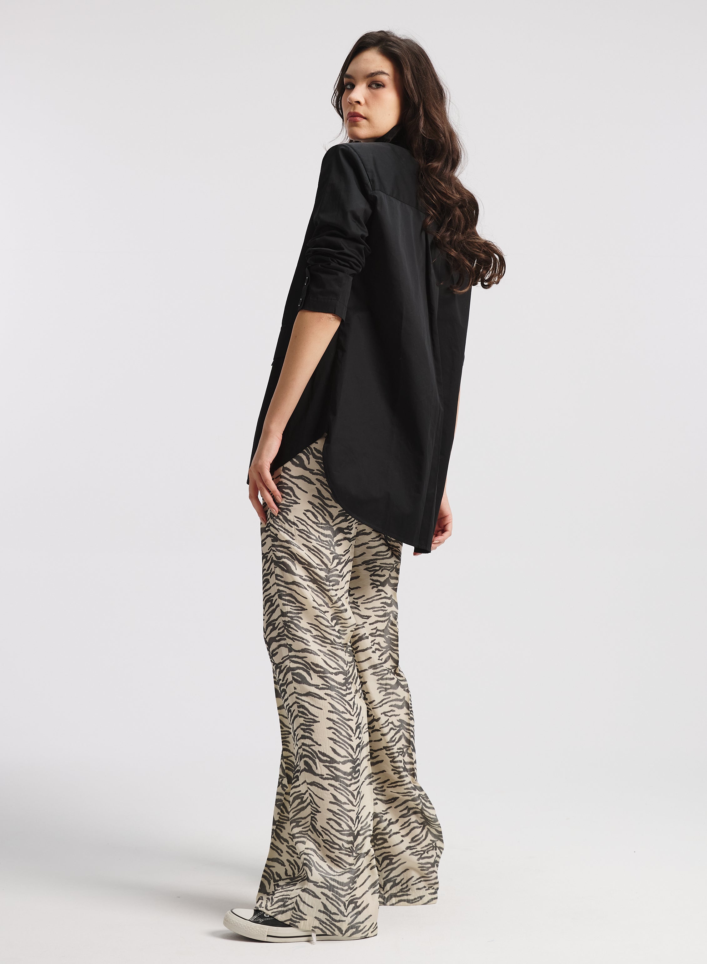 Blazer Look Shirt Black