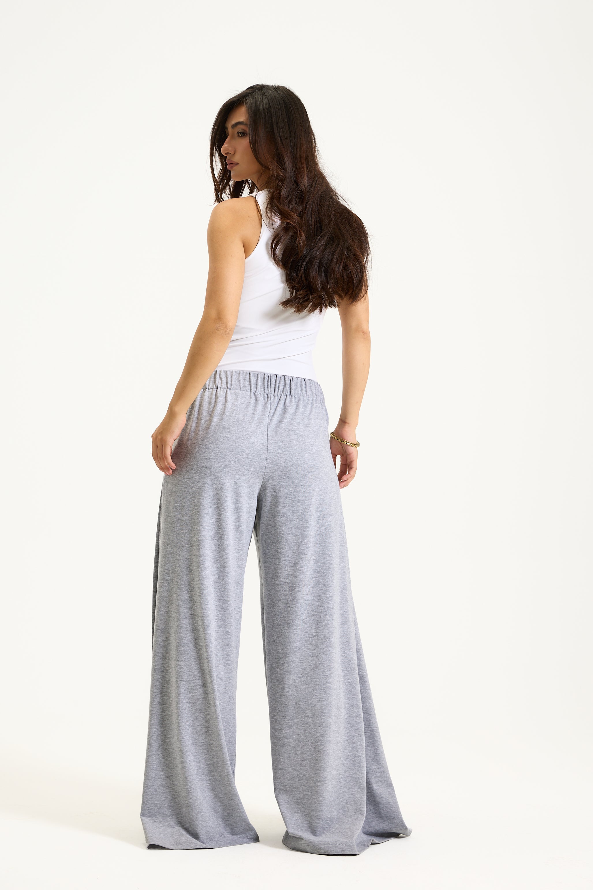 Wide Leg Grey Sweatpants