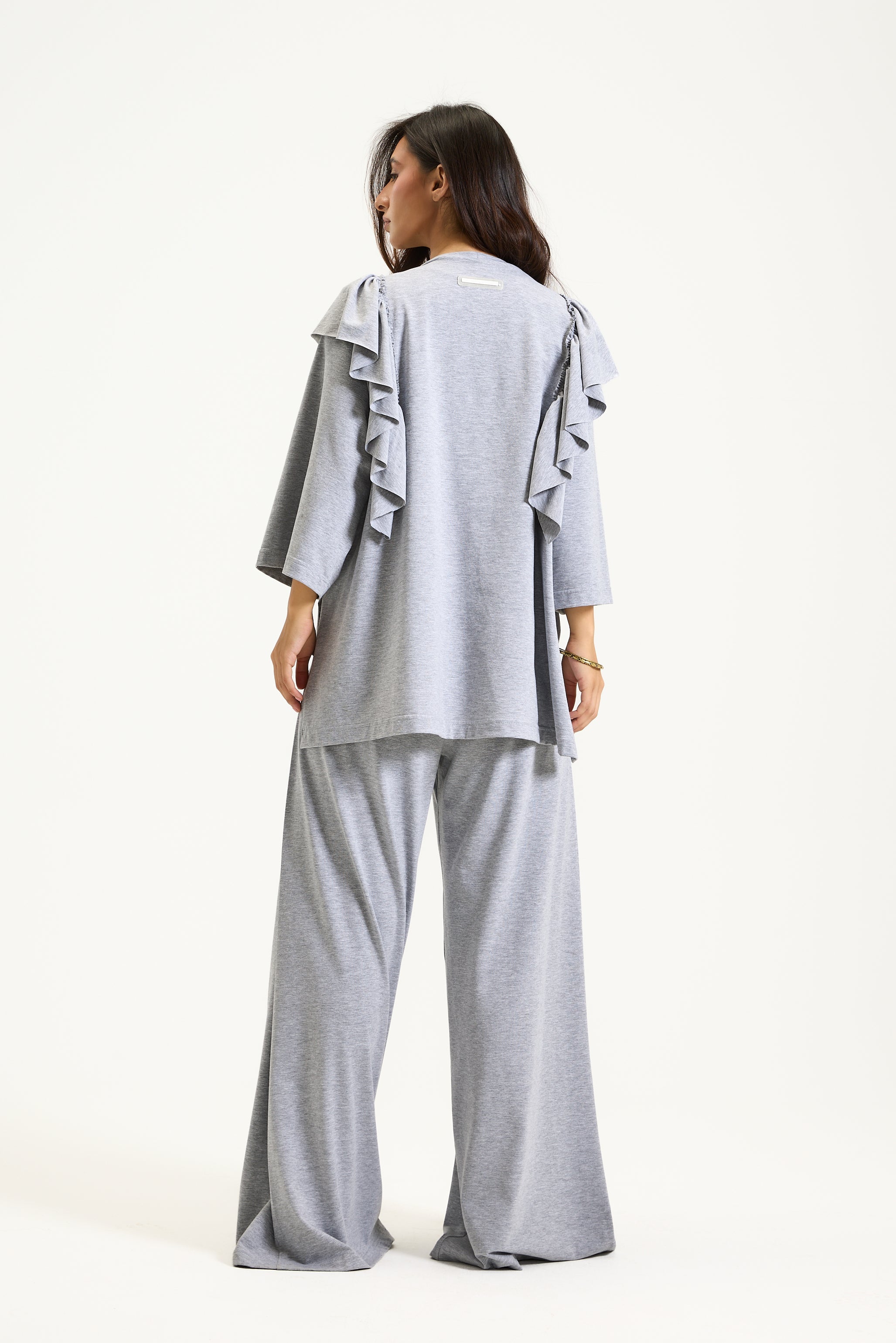 Wide Leg Grey Sweatpants