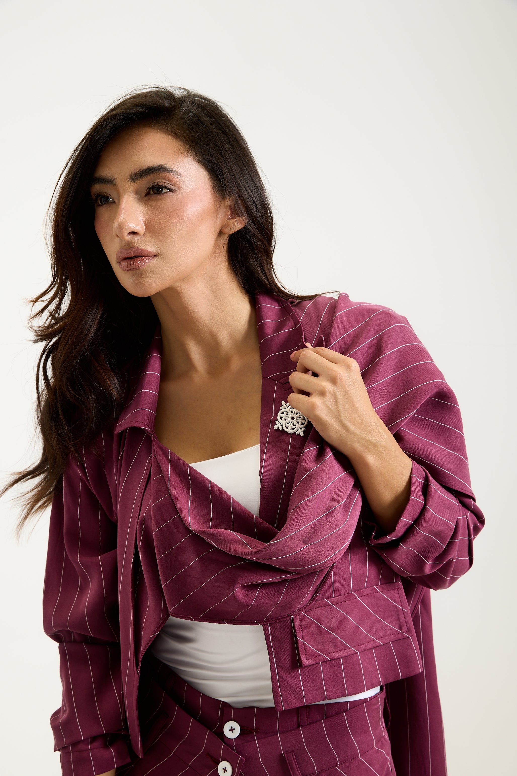 Extra Shawl Cropped Blazer