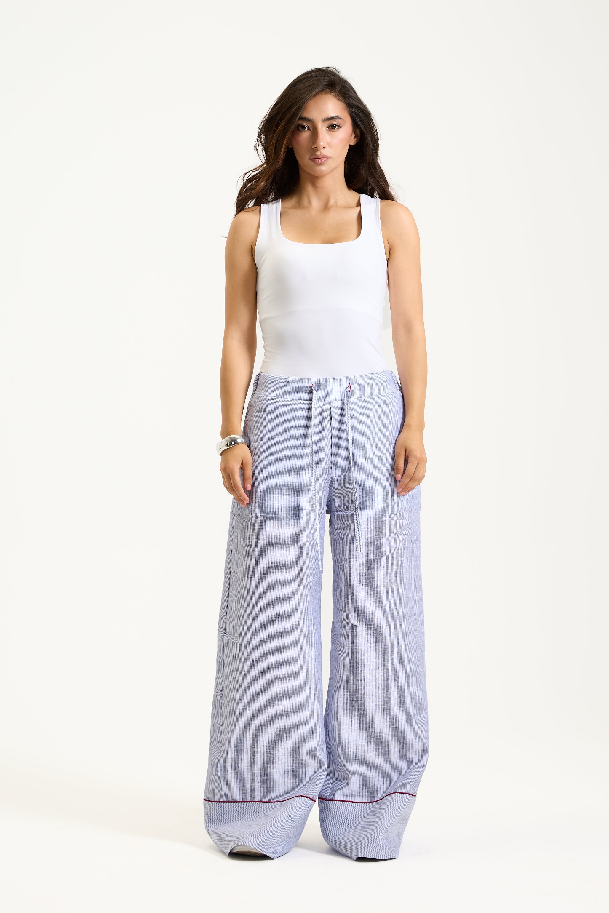 Linen PJ Striped Pants