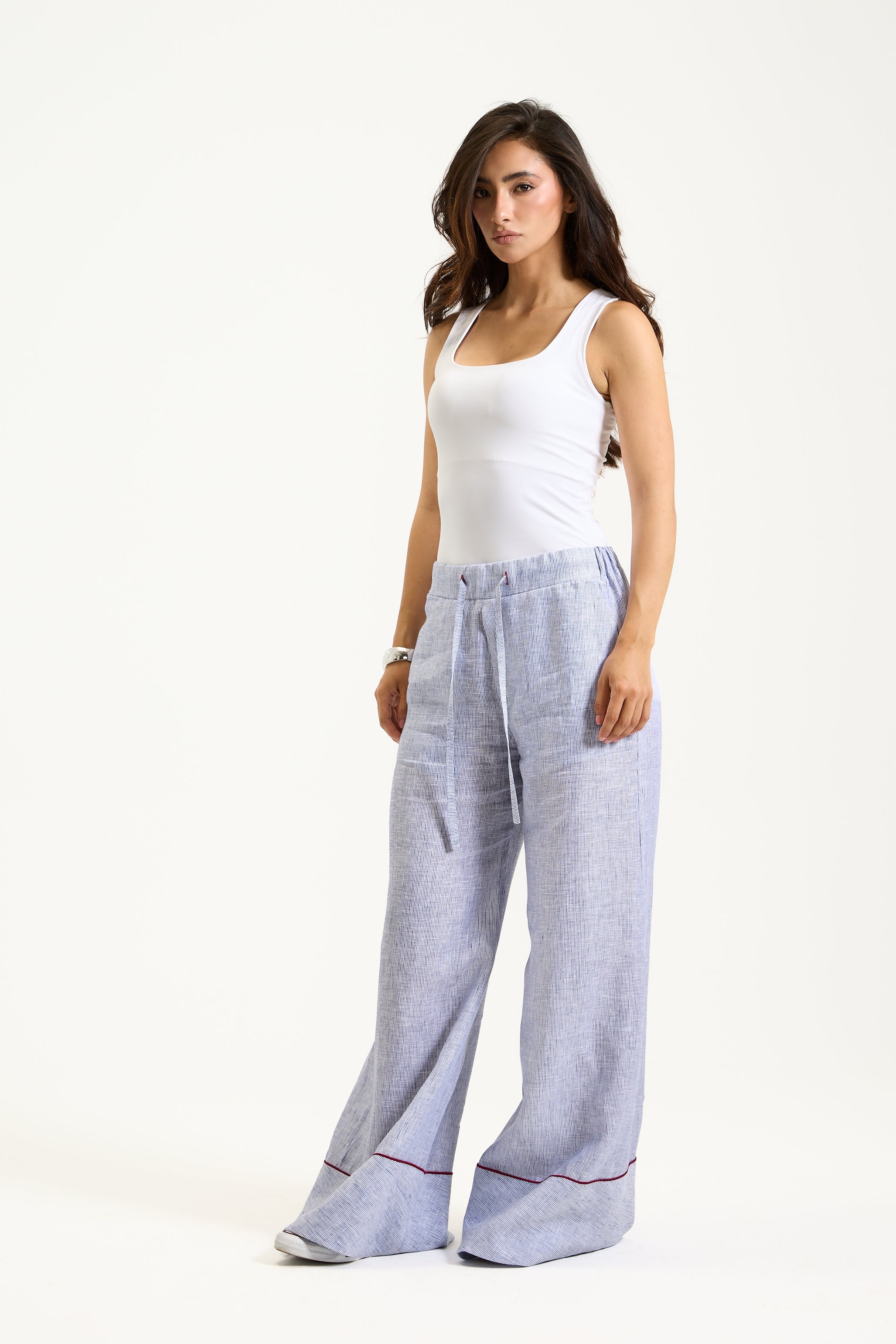 Linen PJ Striped Pants