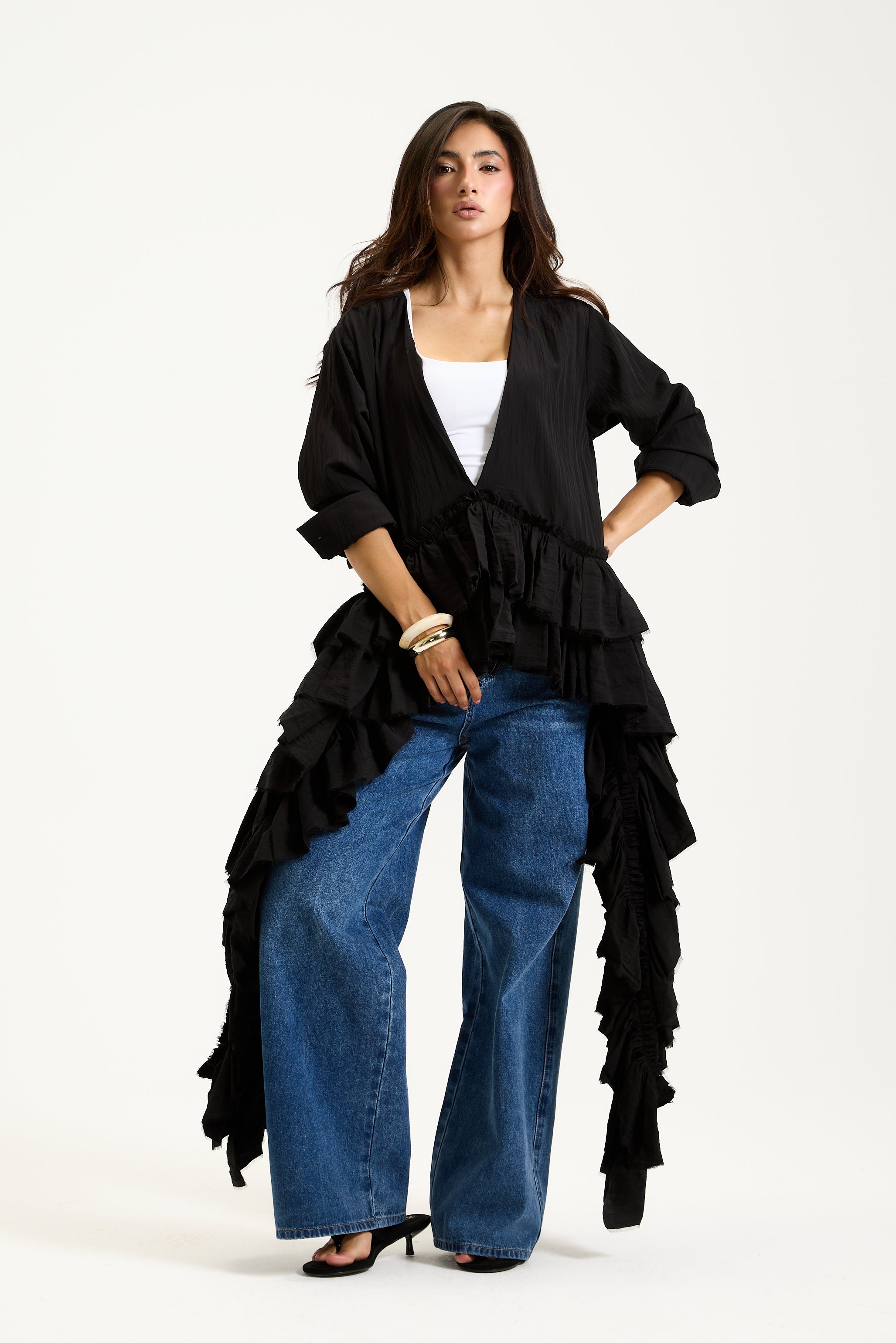 Front Ruffles Top