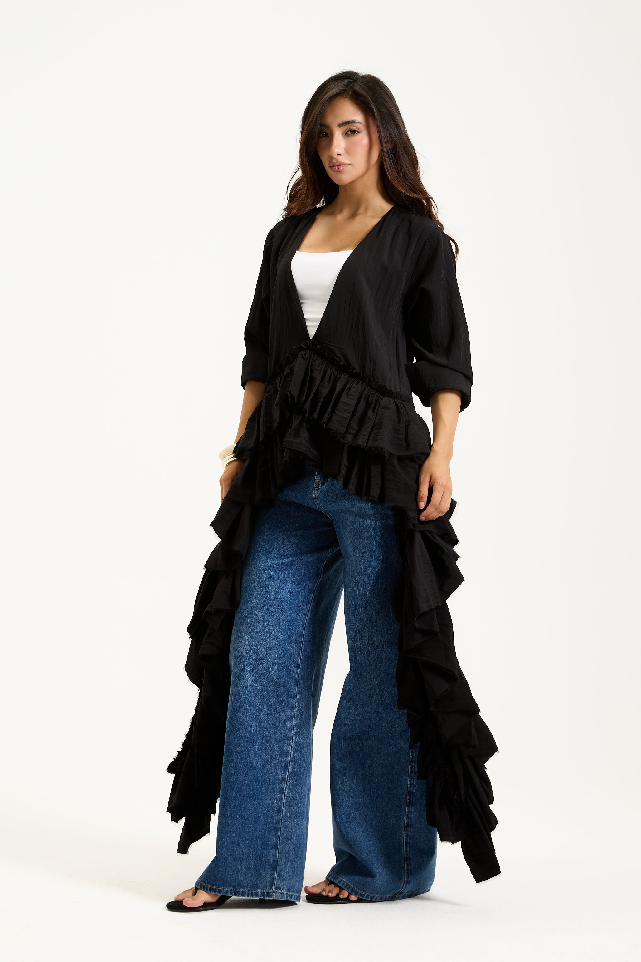 Front Ruffles Top