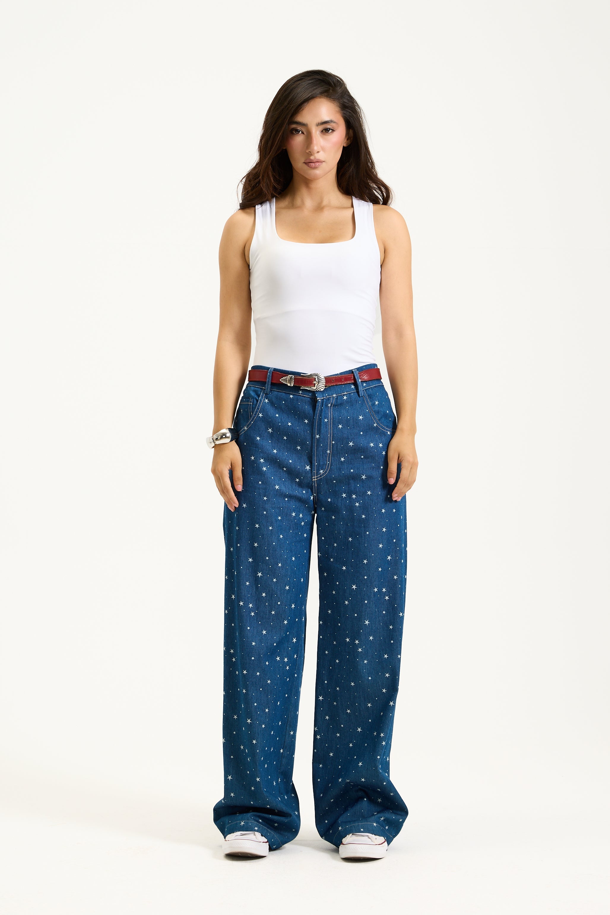Sraight Leg Stars Jeans