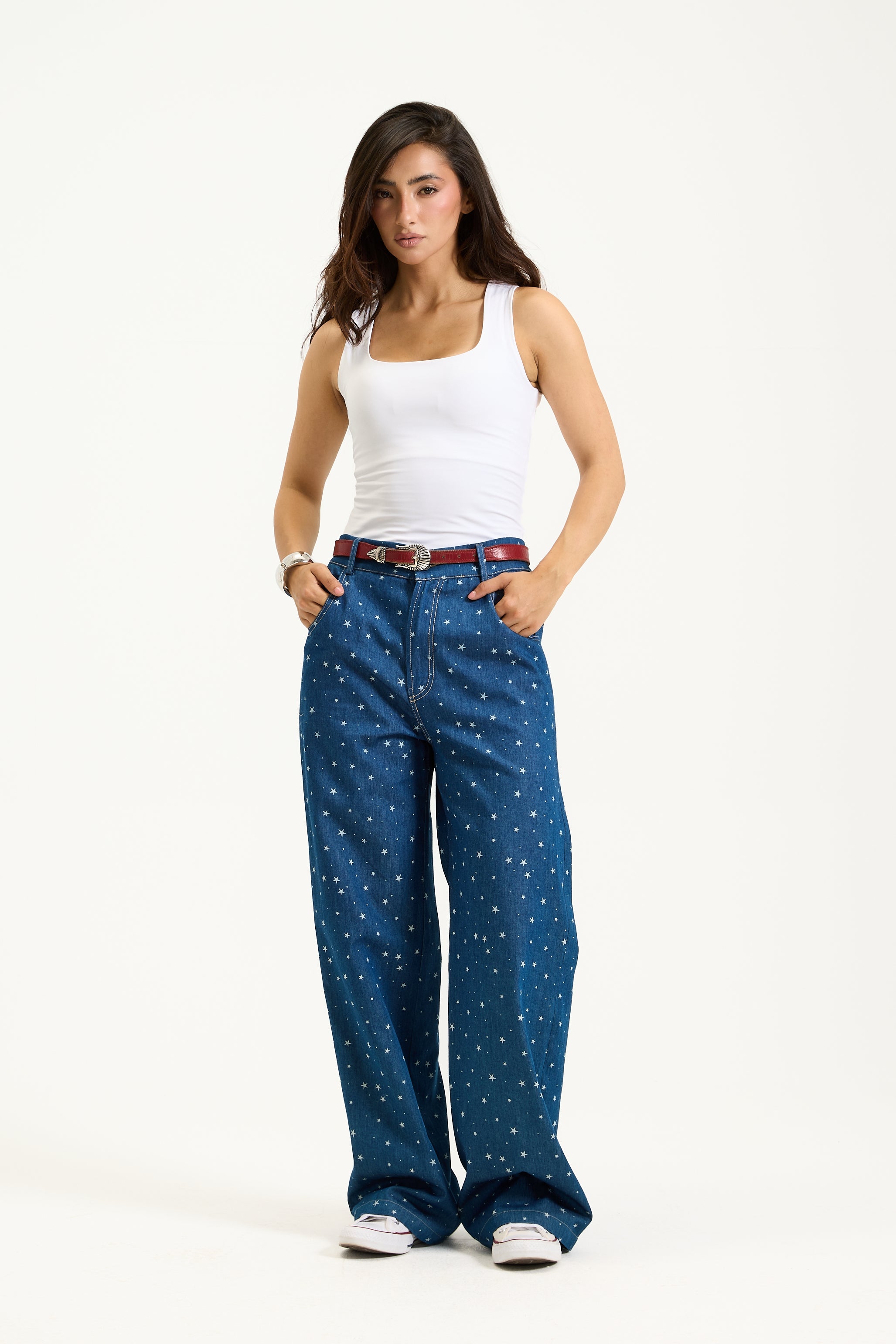Sraight Leg Stars Jeans