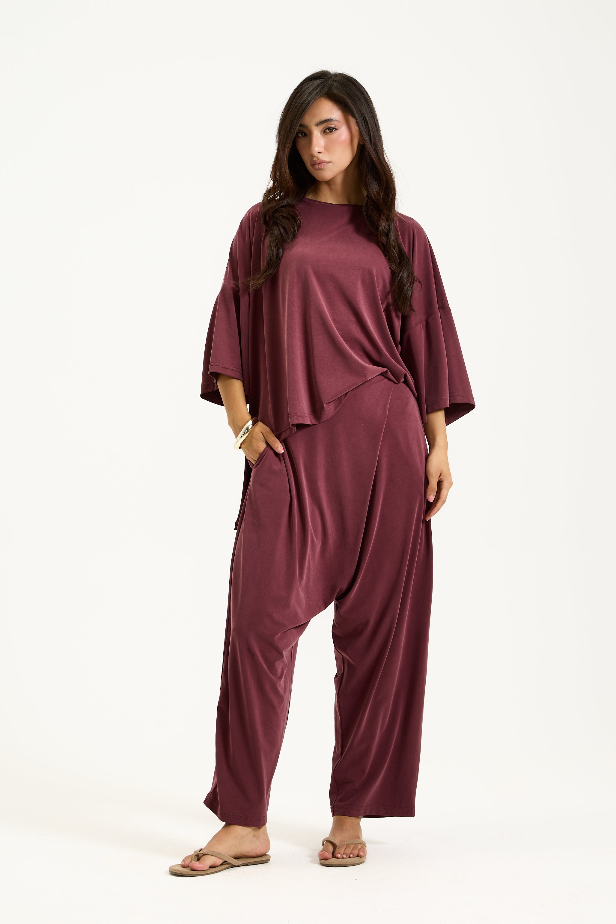 Quarter Sleeves Soft Lycra Top