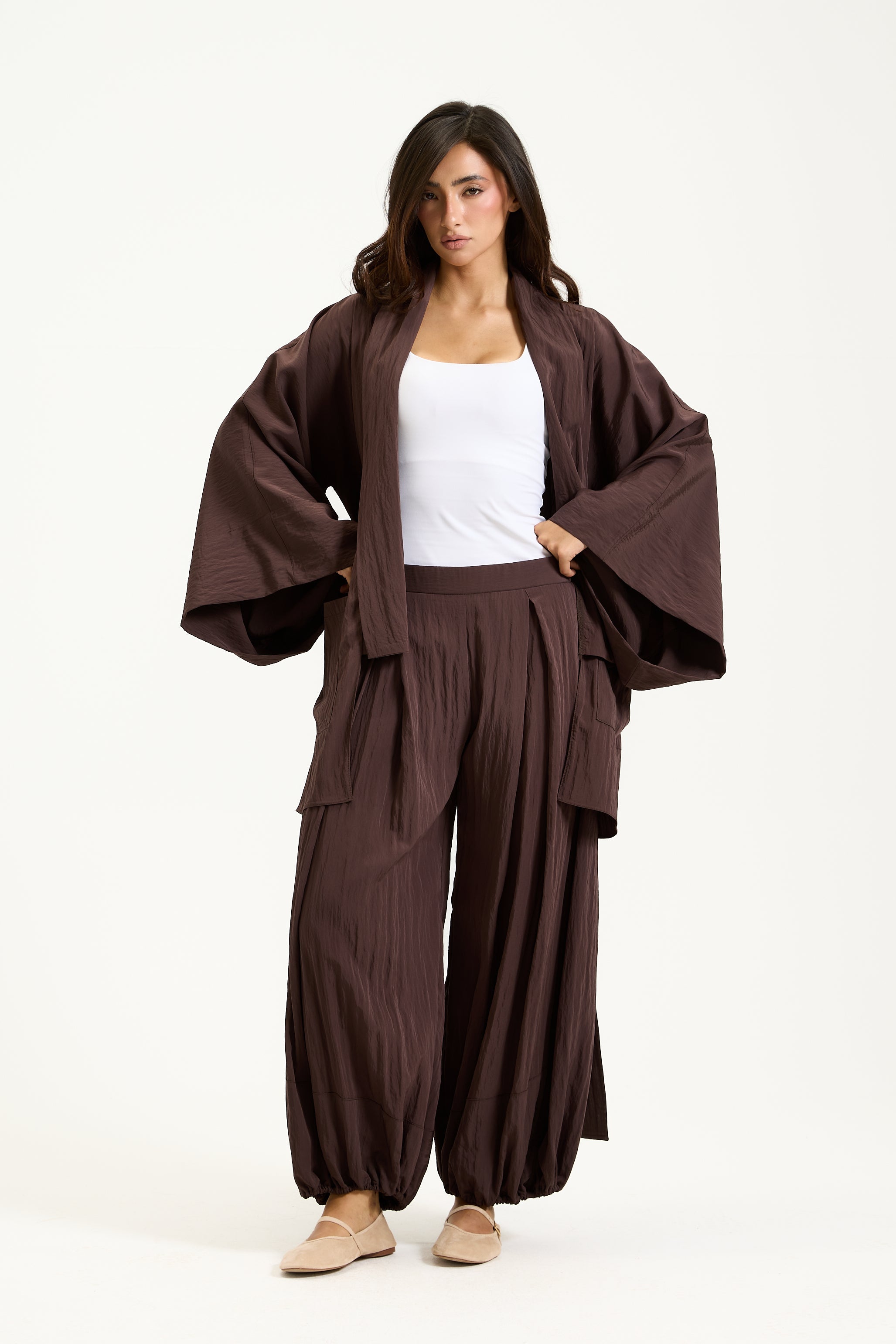Wrinkled Short Kimono