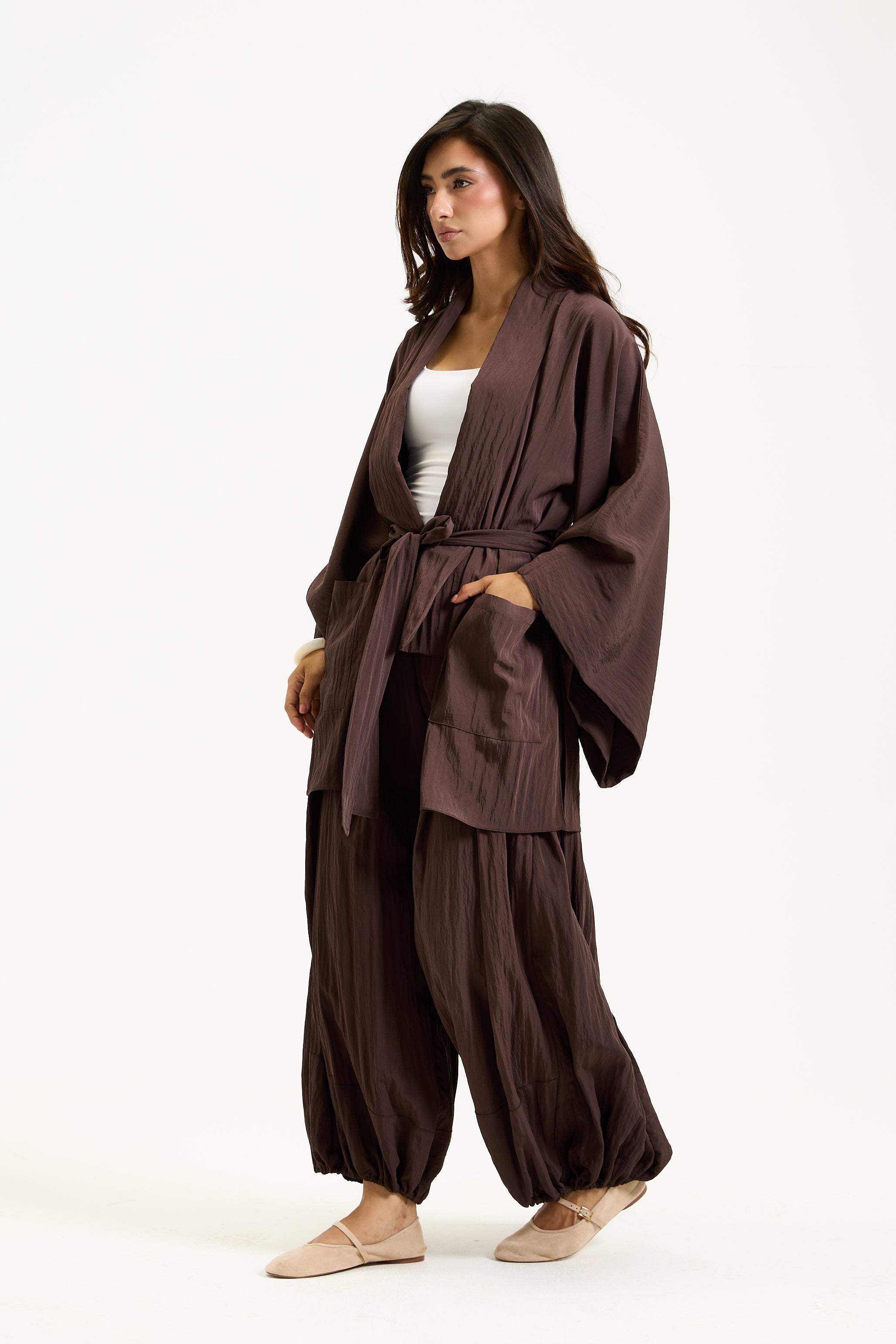 Wrinkled Short Kimono