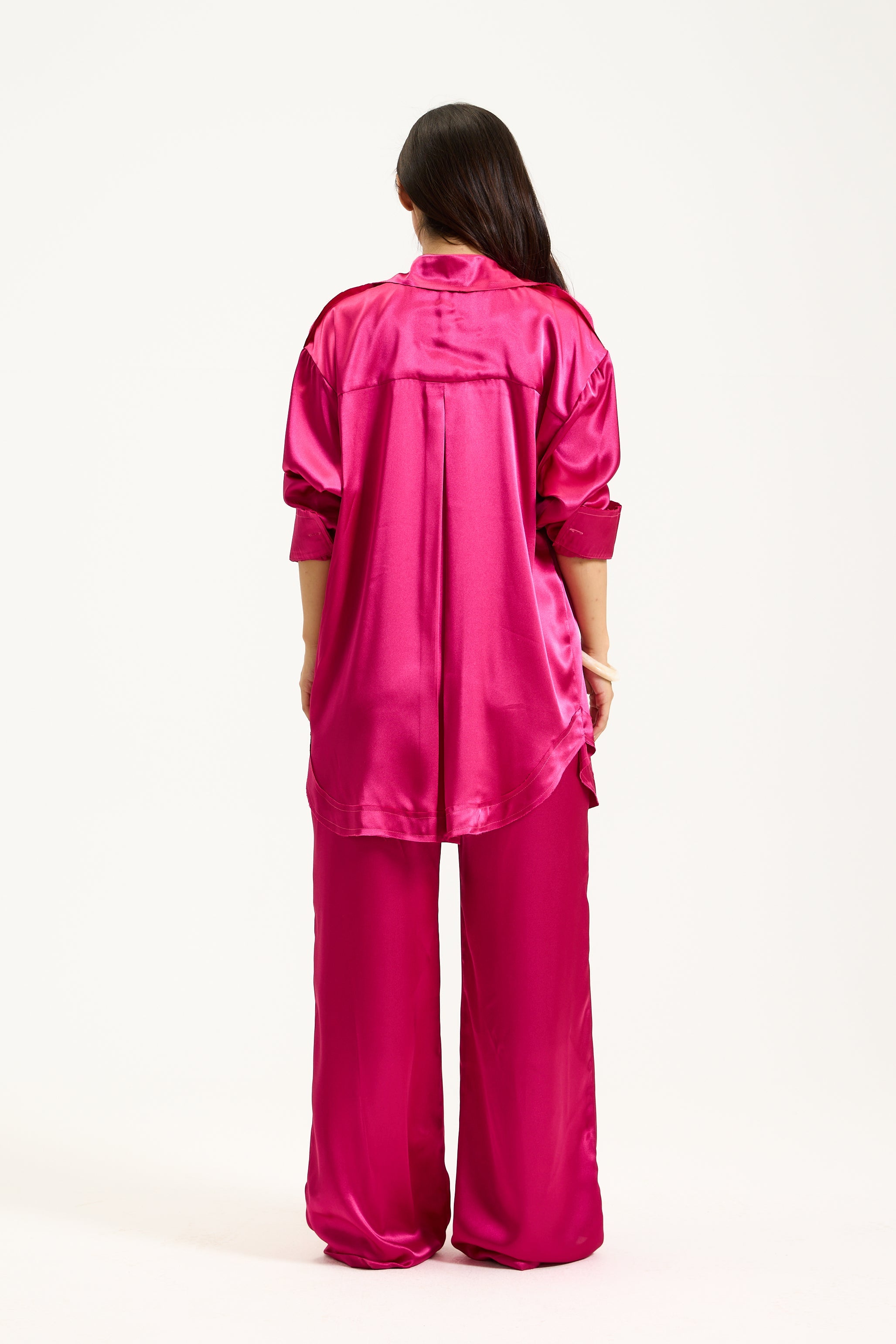 Hot Pink Satin Set