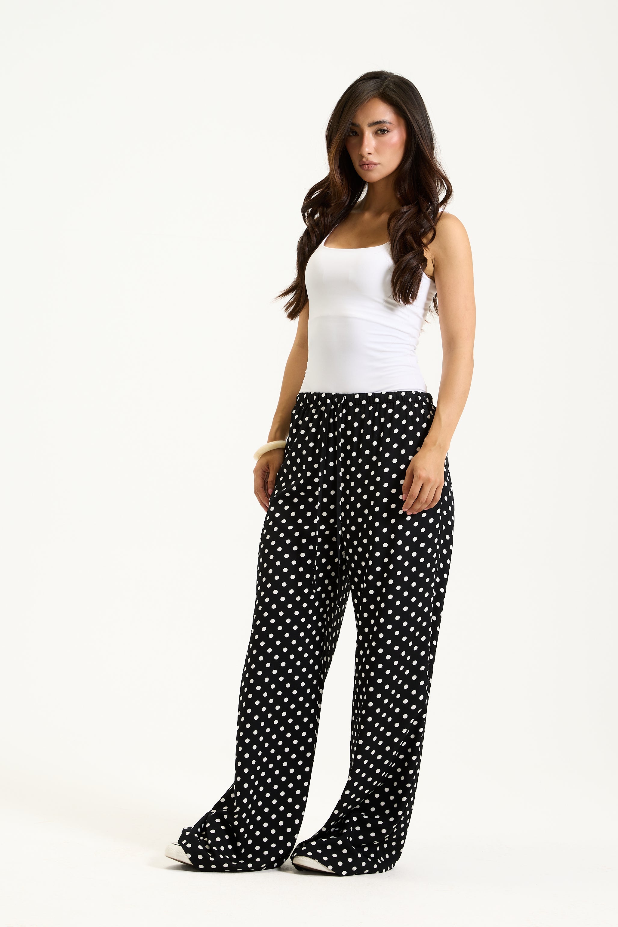 Polka Dots Black Pants