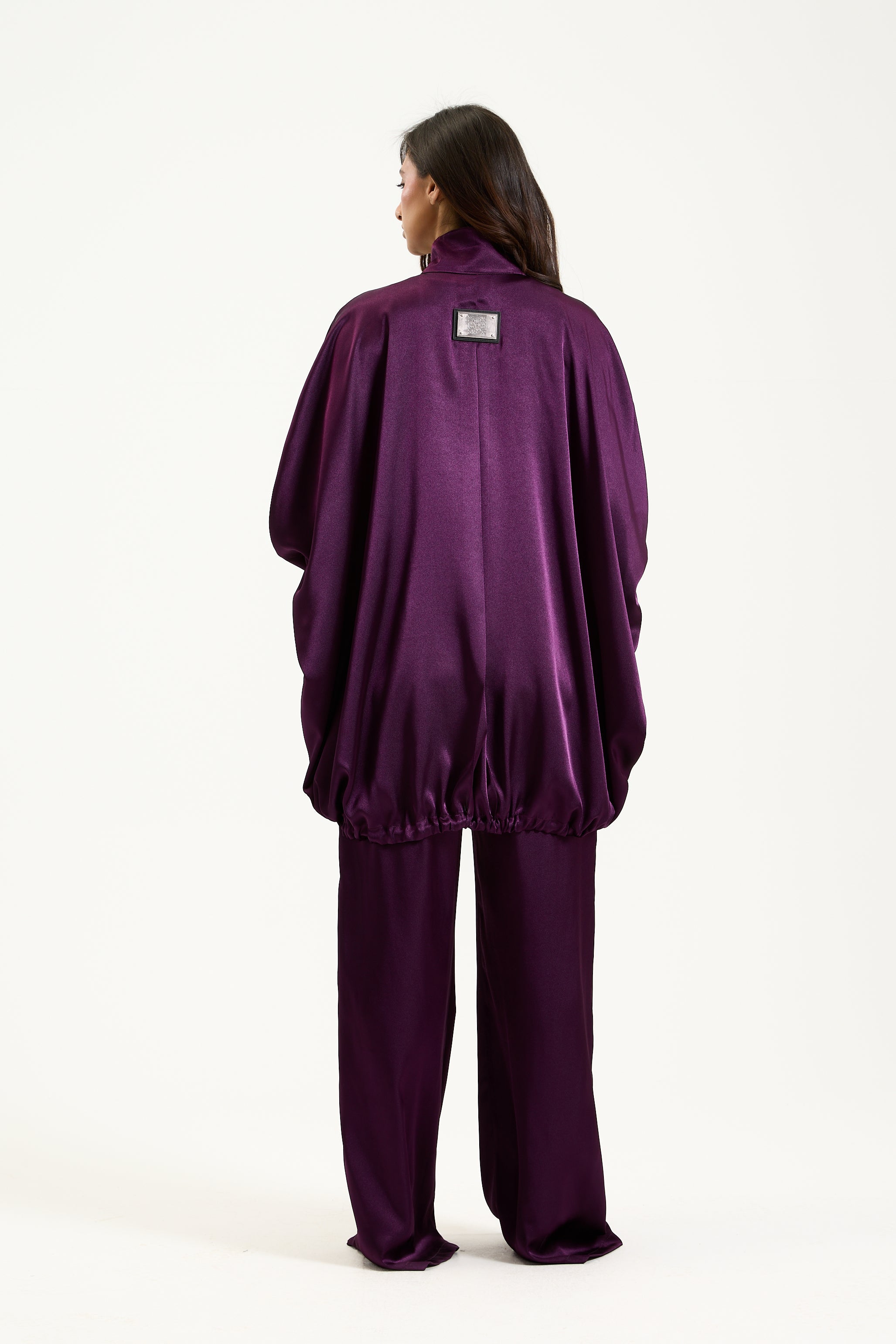 Satin Bomber Cape Set