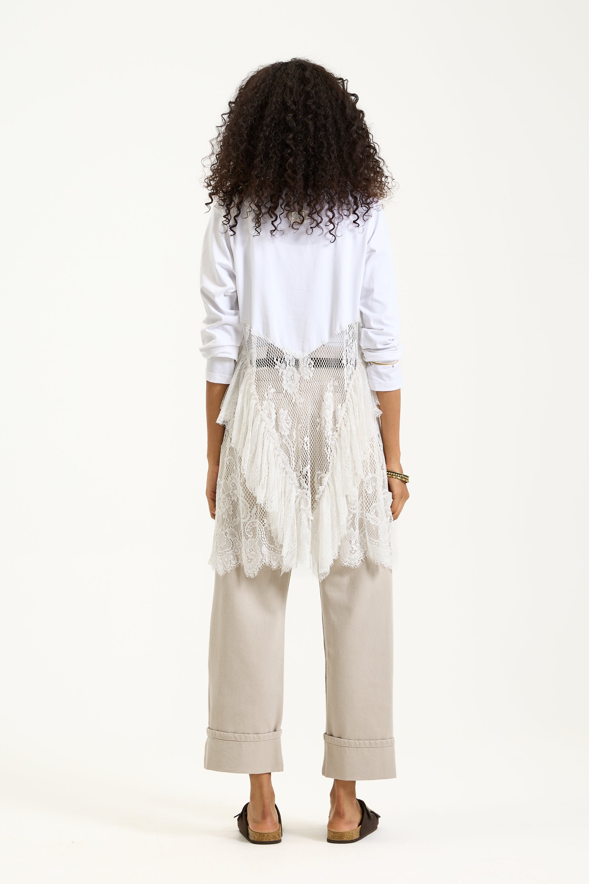 Asymmetrical Lace T-Shirt