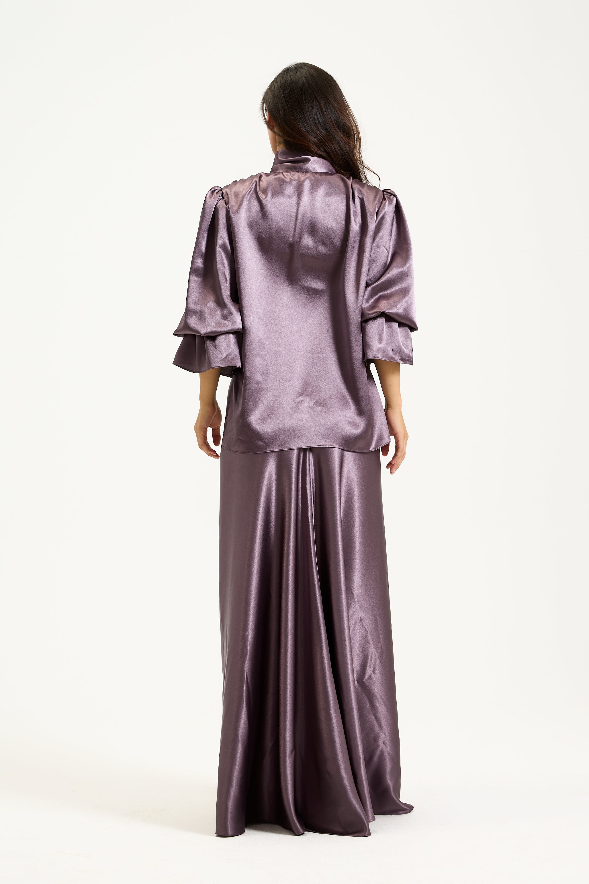 Satin Lilac Evening Set