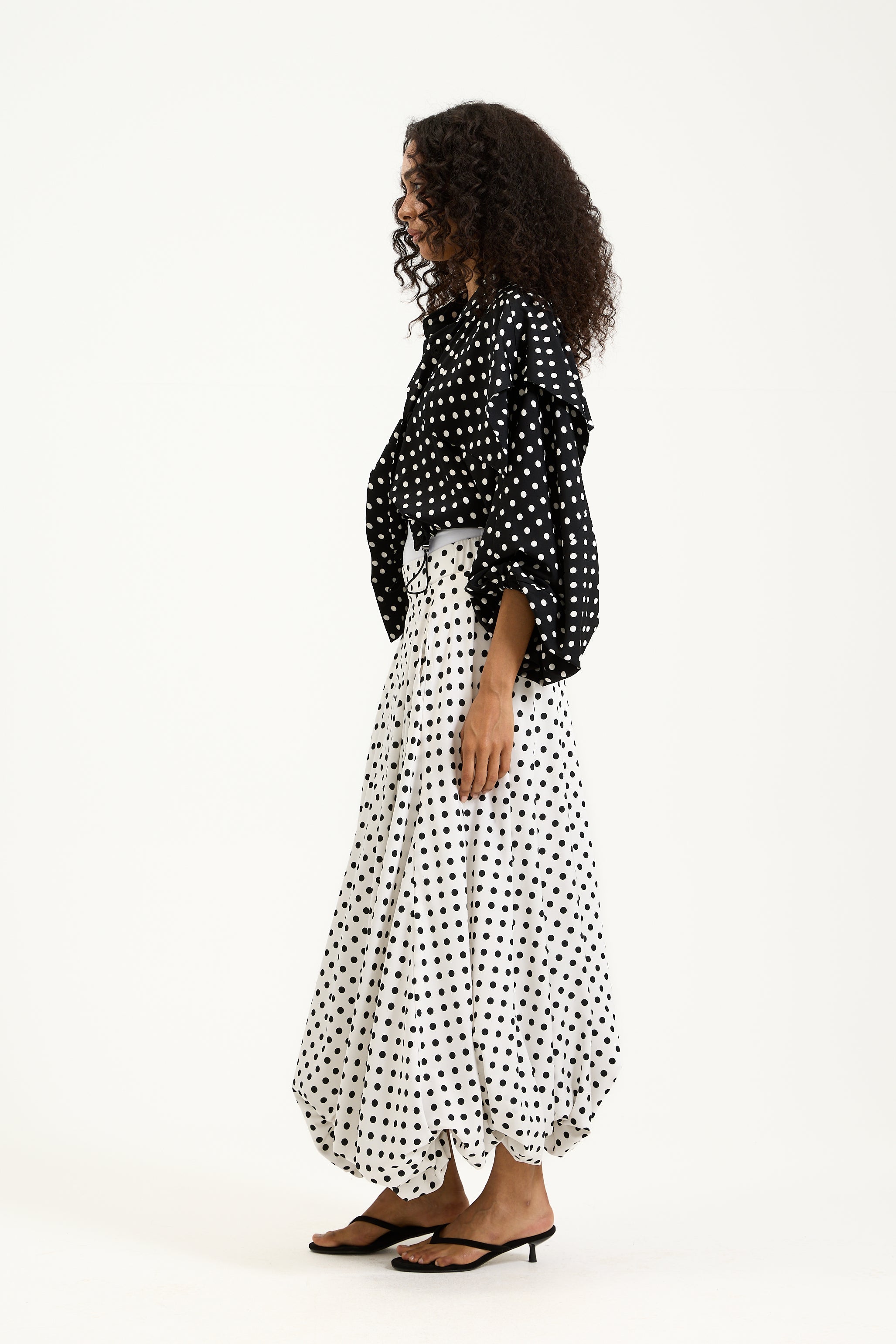 Cropped Polka Dots Bomber Jacket