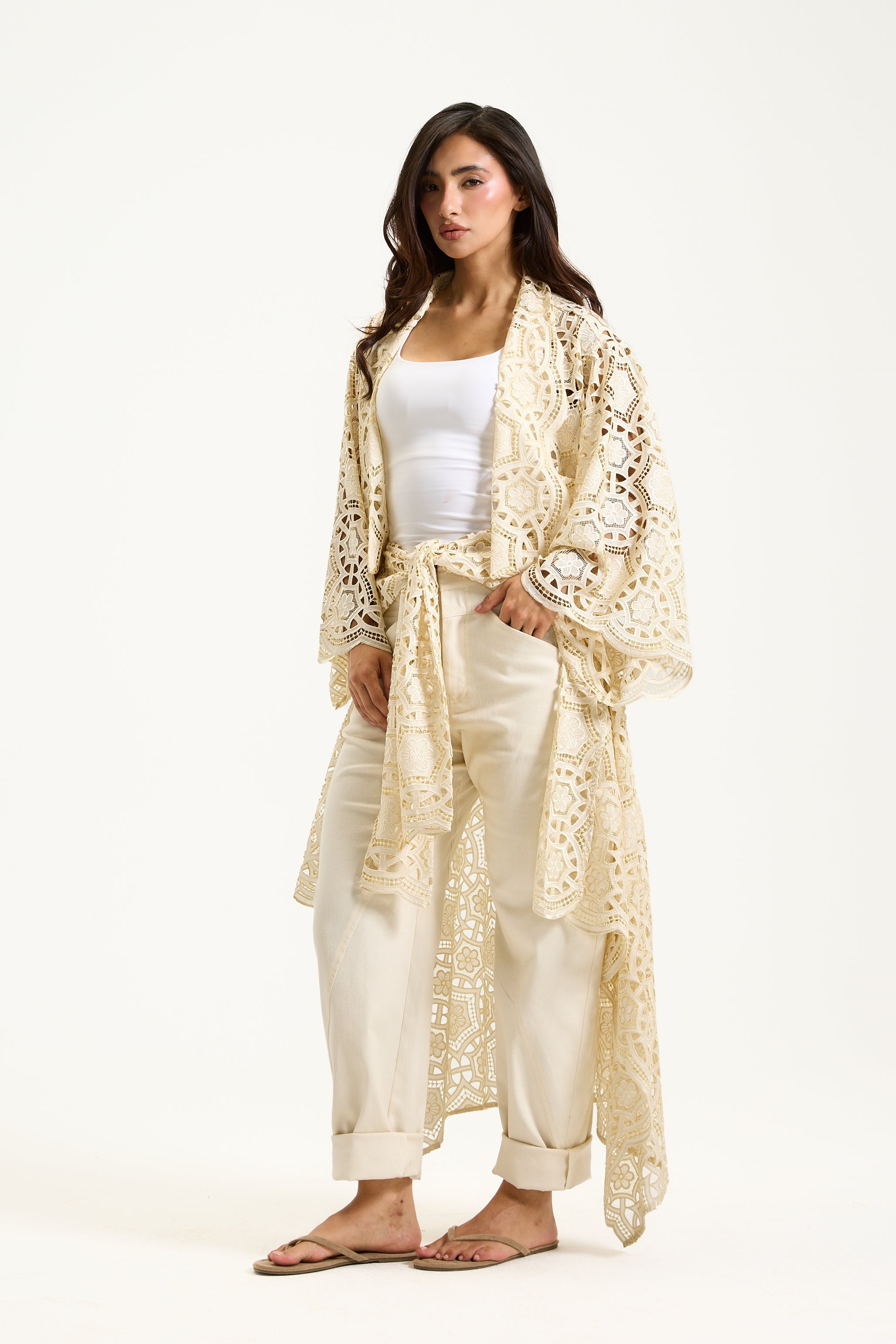 Guipure Wraparound Shirt