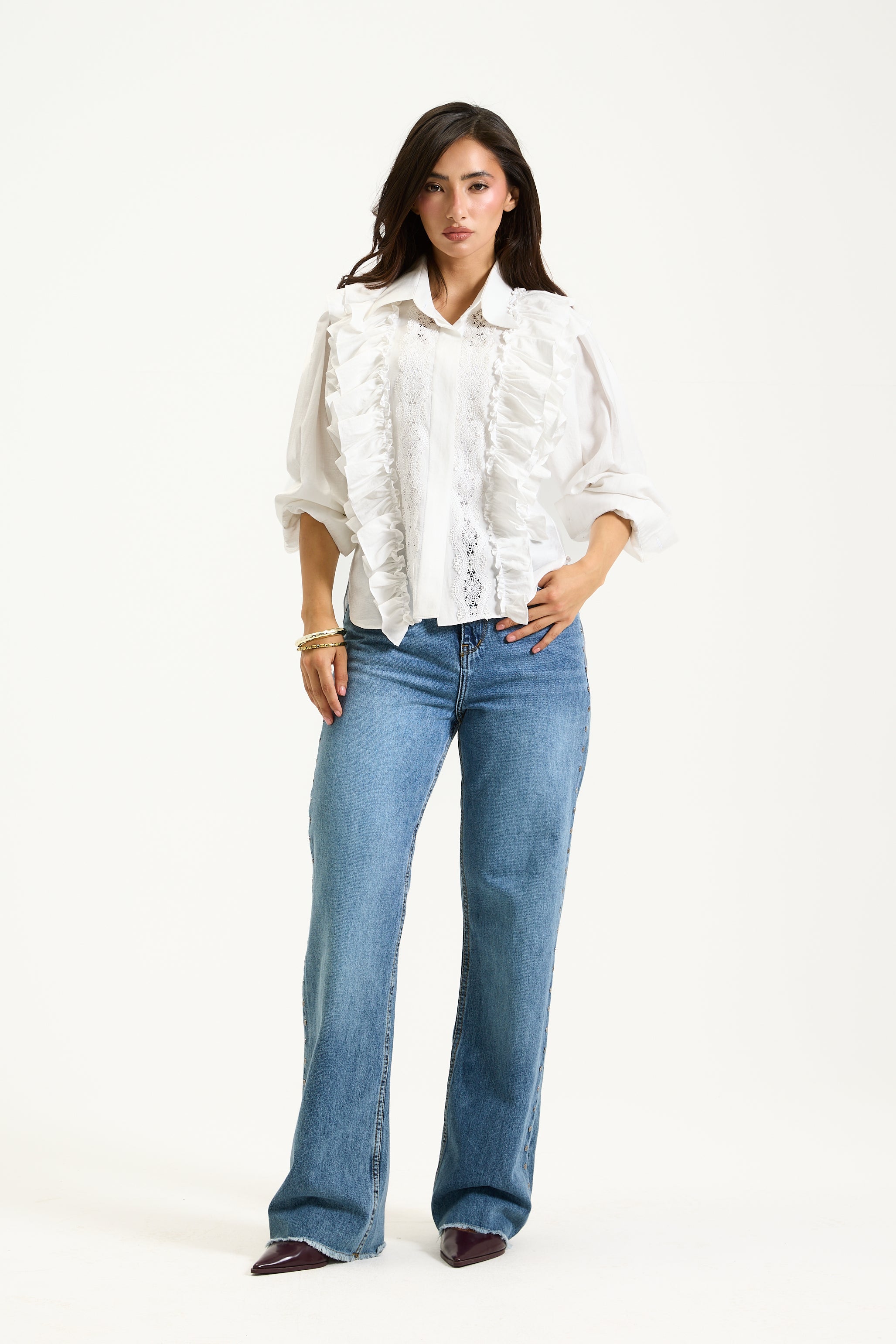 Front Ruffles Bella Top