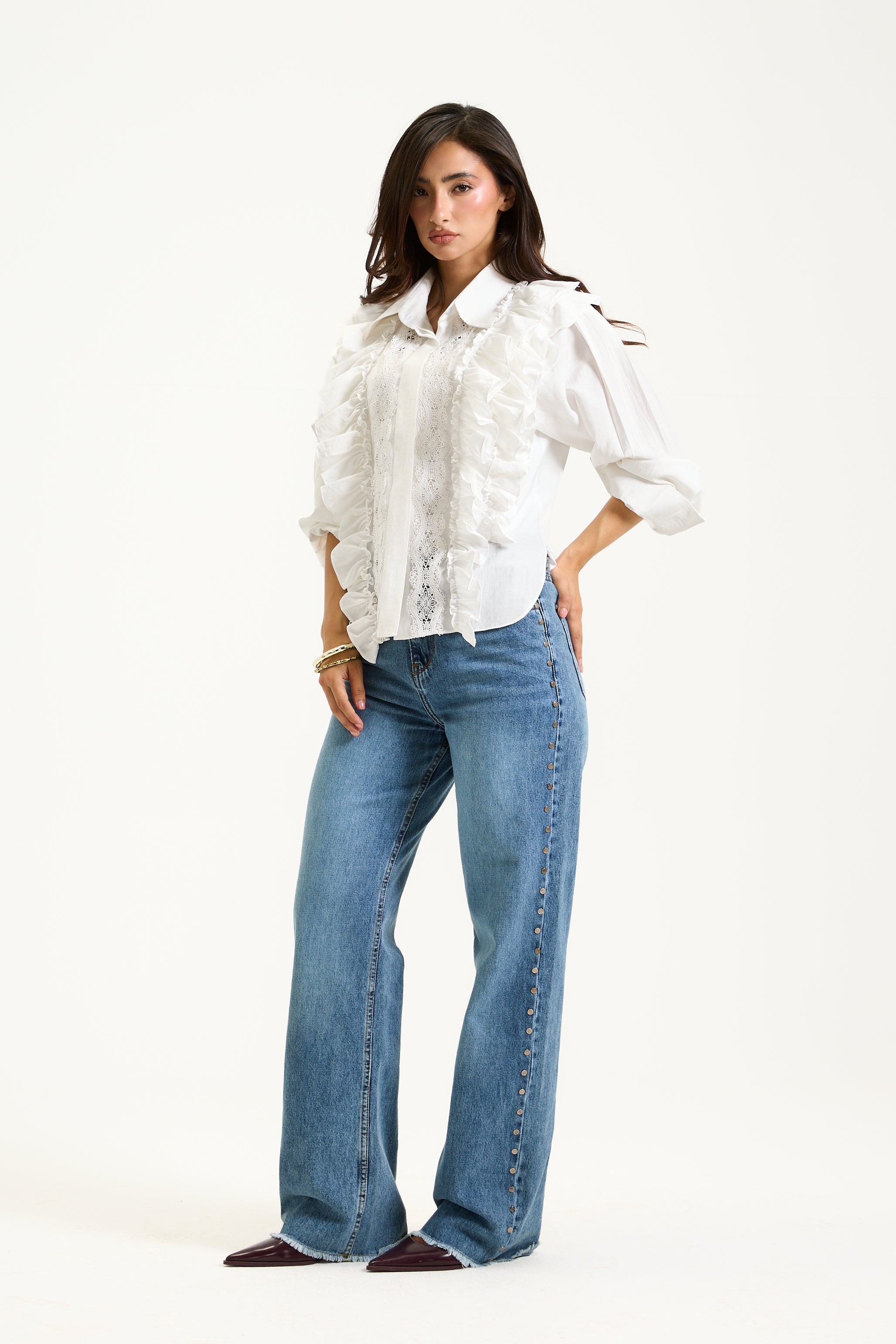 Front Ruffles Bella Top