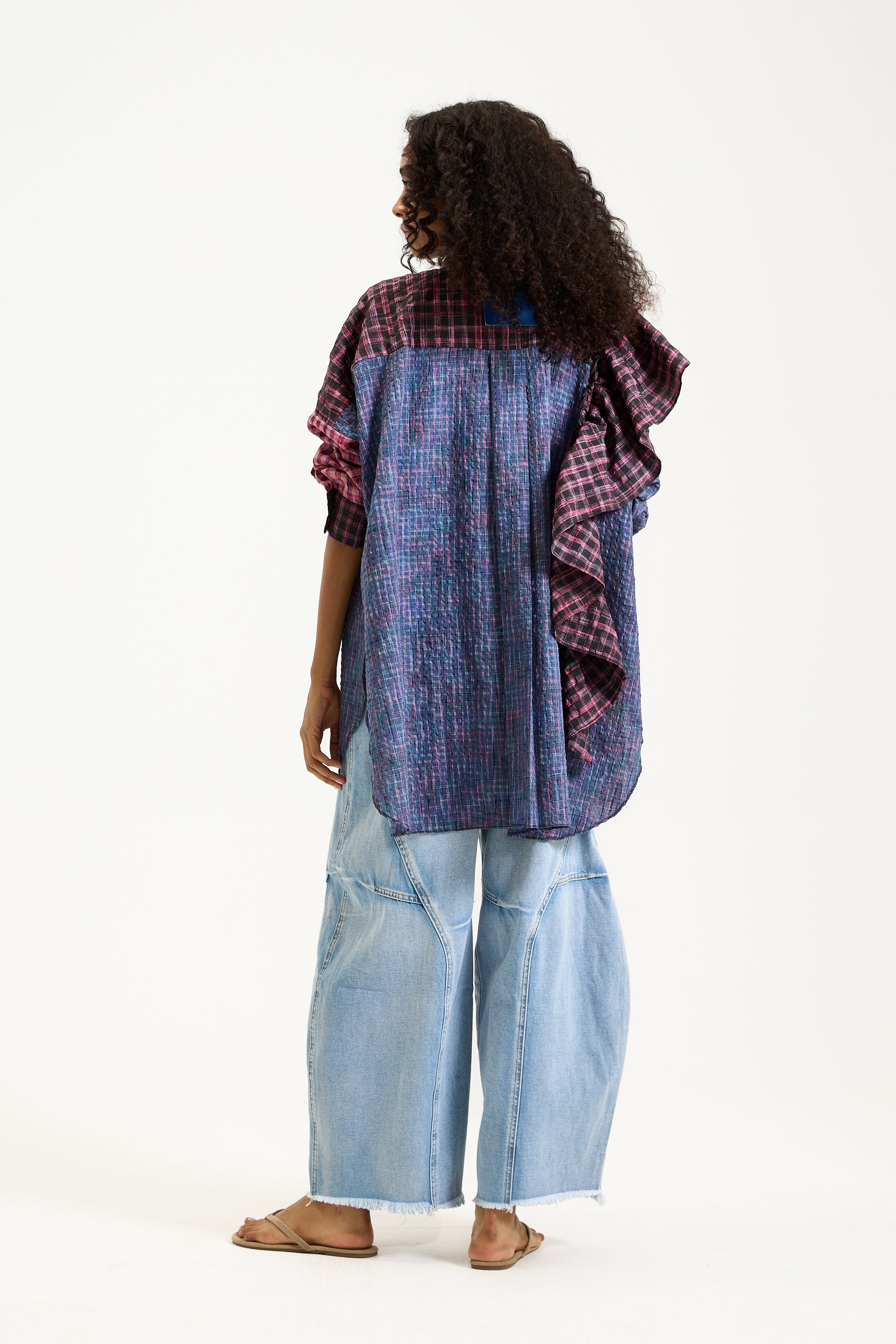 Plaid Patchwork Shirt