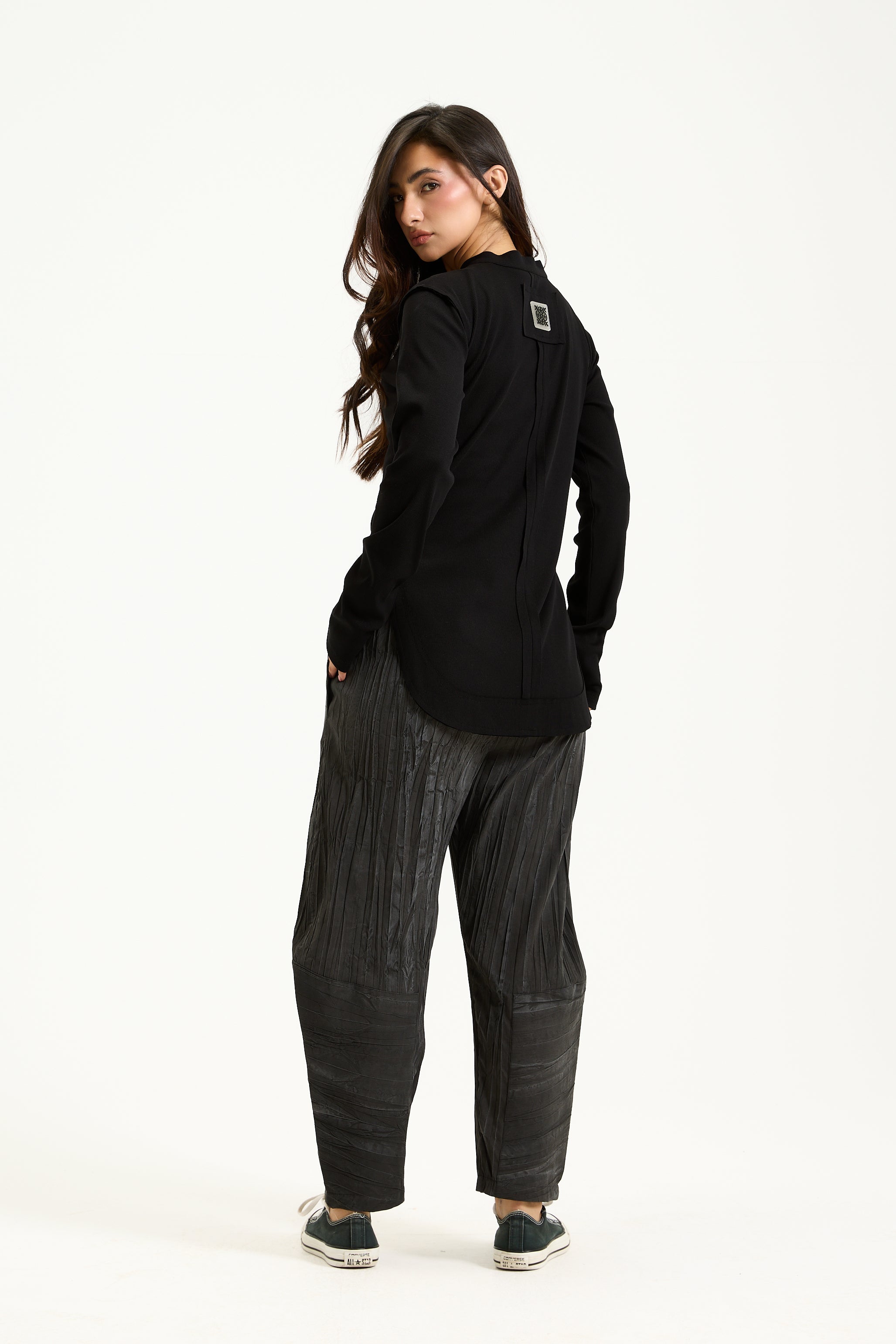 Henley Neck T-shirt black