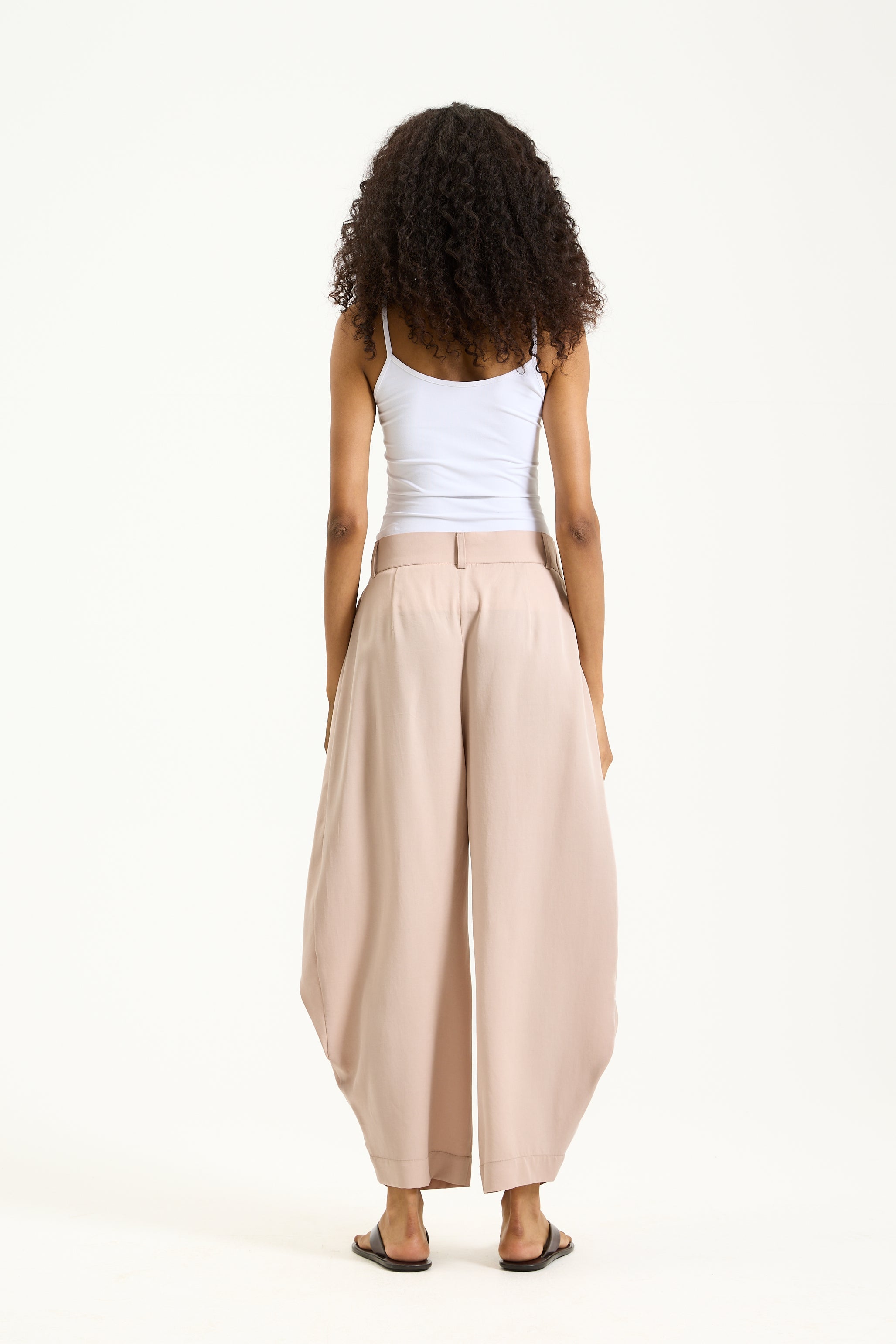 Extra Fabric Extra Waist Cropped Pants Powder