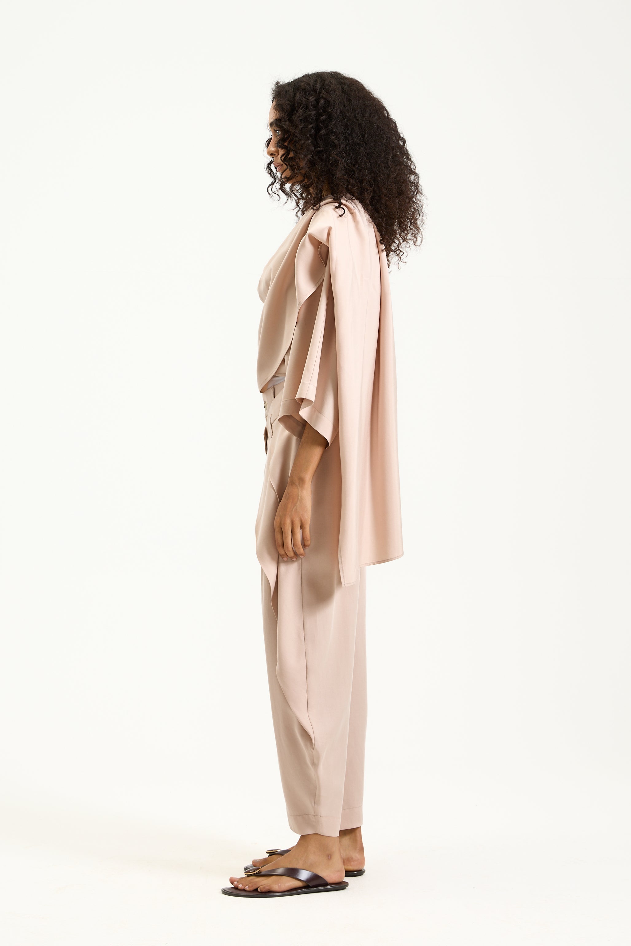Quarter Sleeves Shawl Top