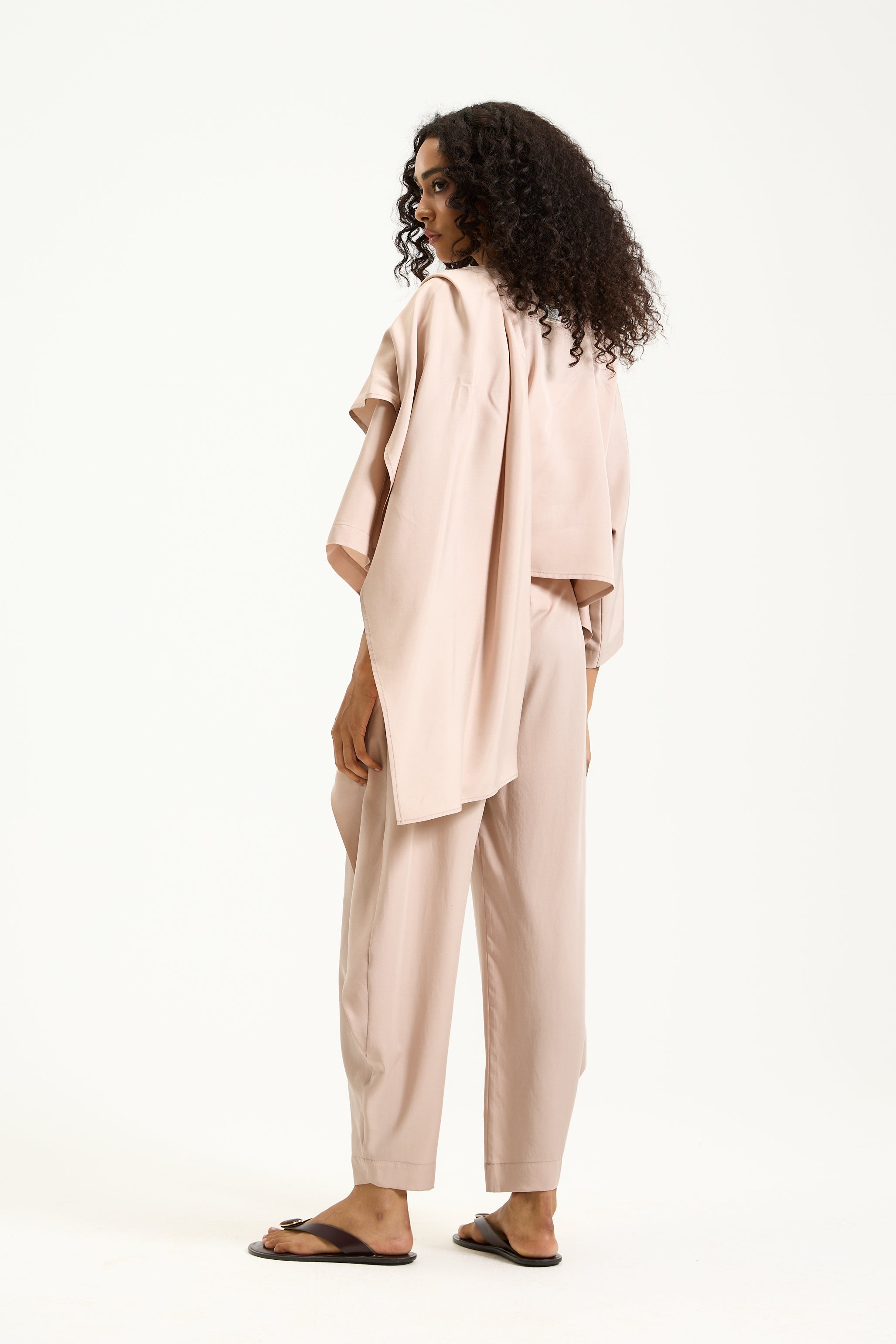 Quarter Sleeves Shawl Top