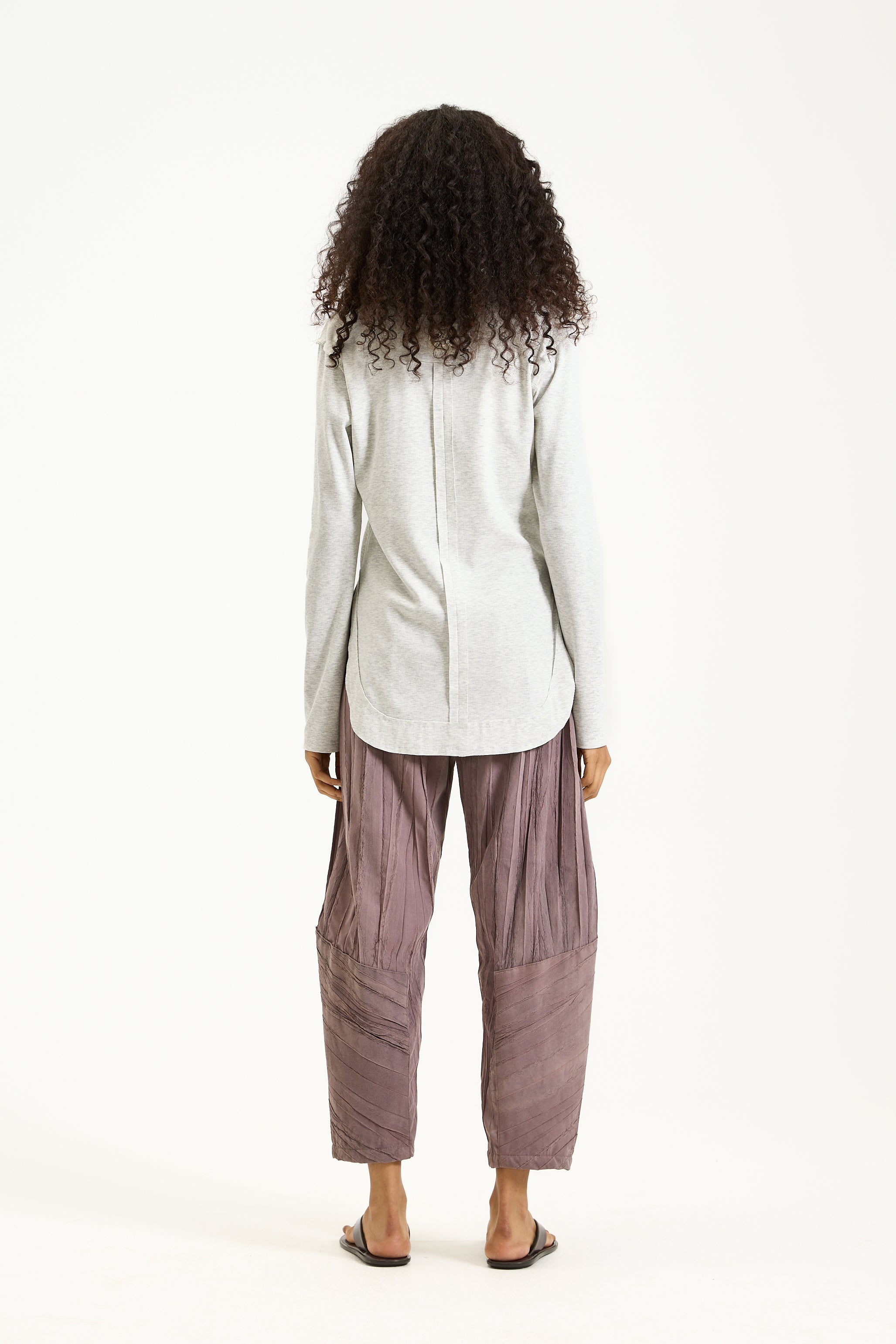 Henley Neck T-shirt grey