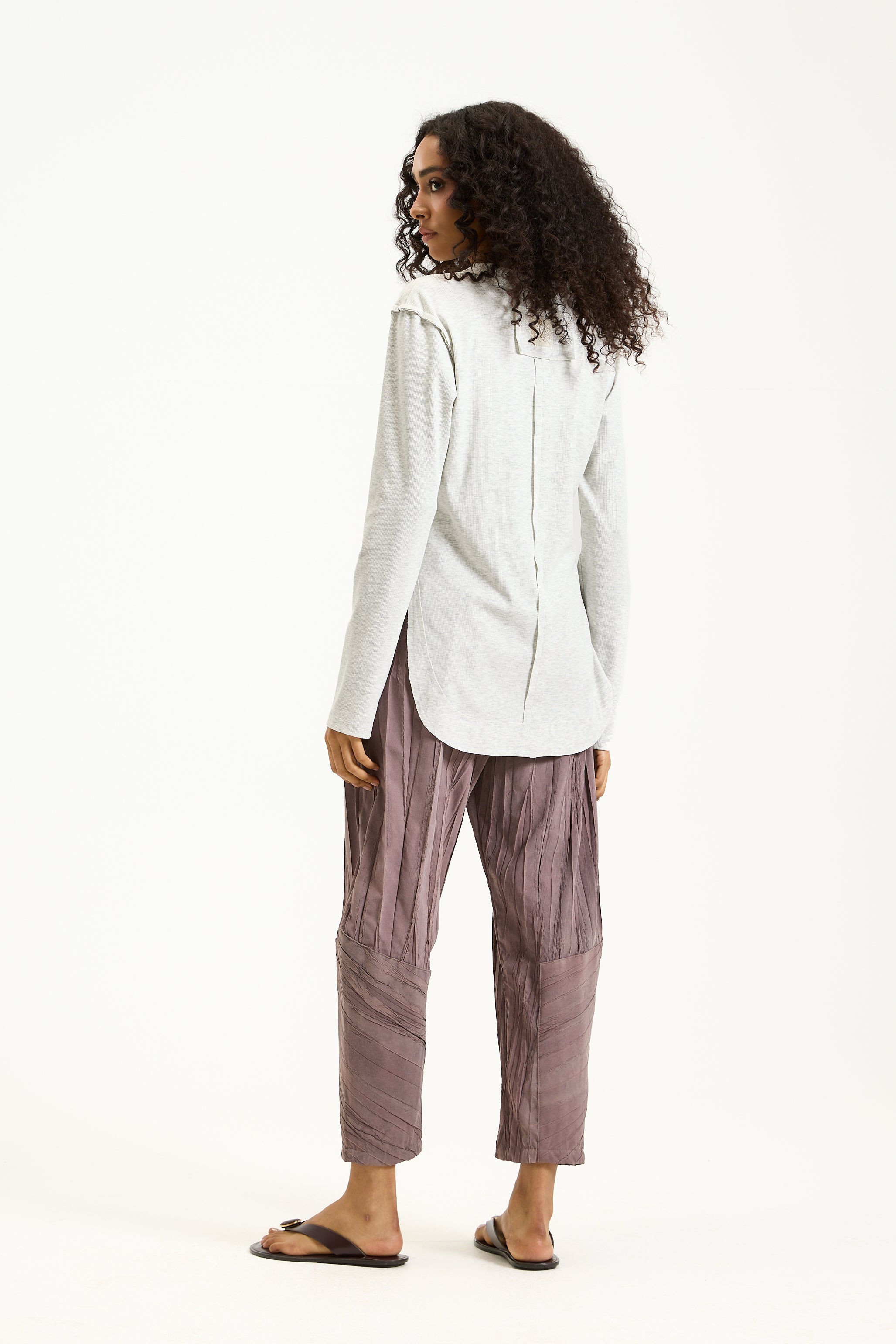 Henley Neck T-shirt grey