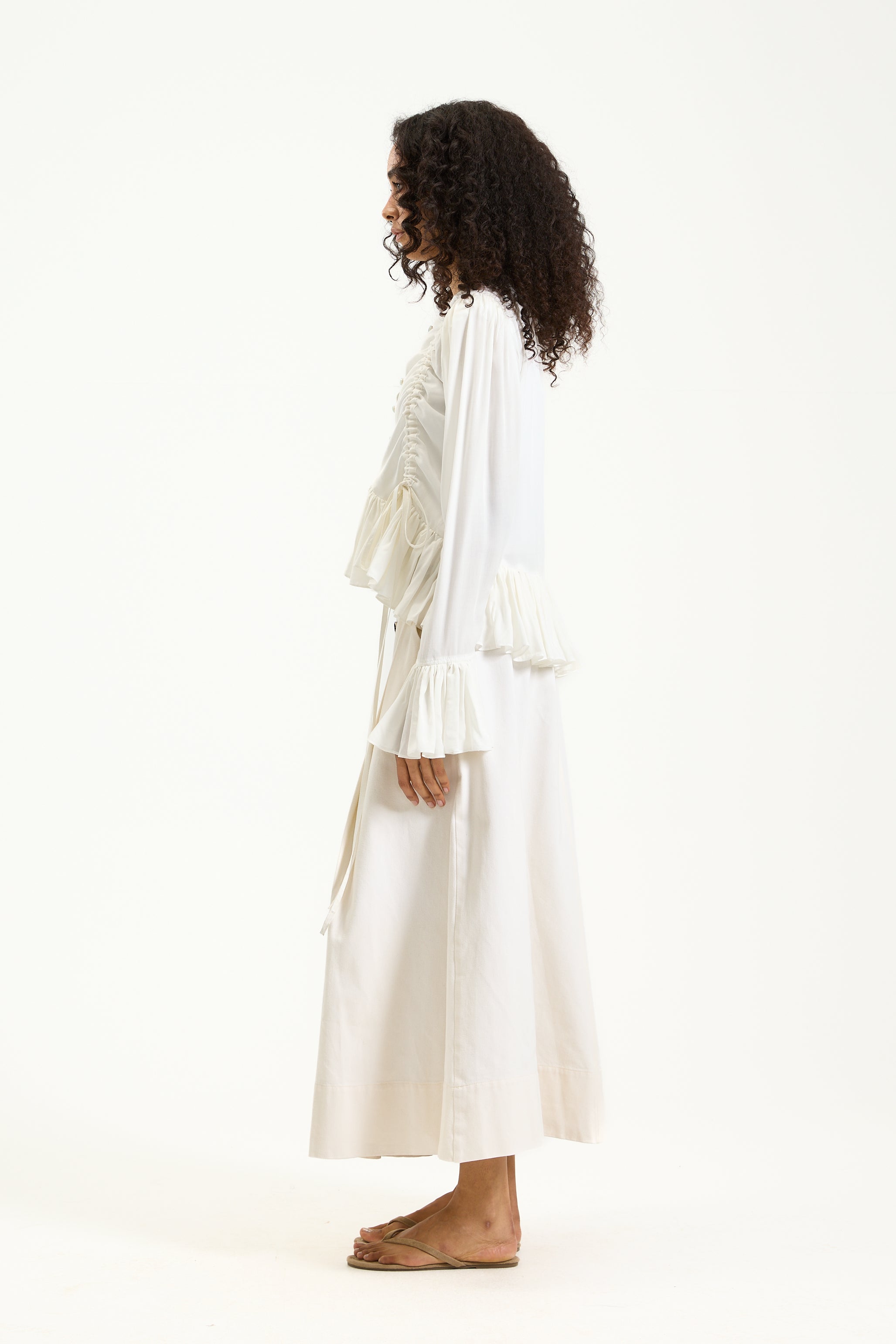 All Around Off White Ruffles Open Top