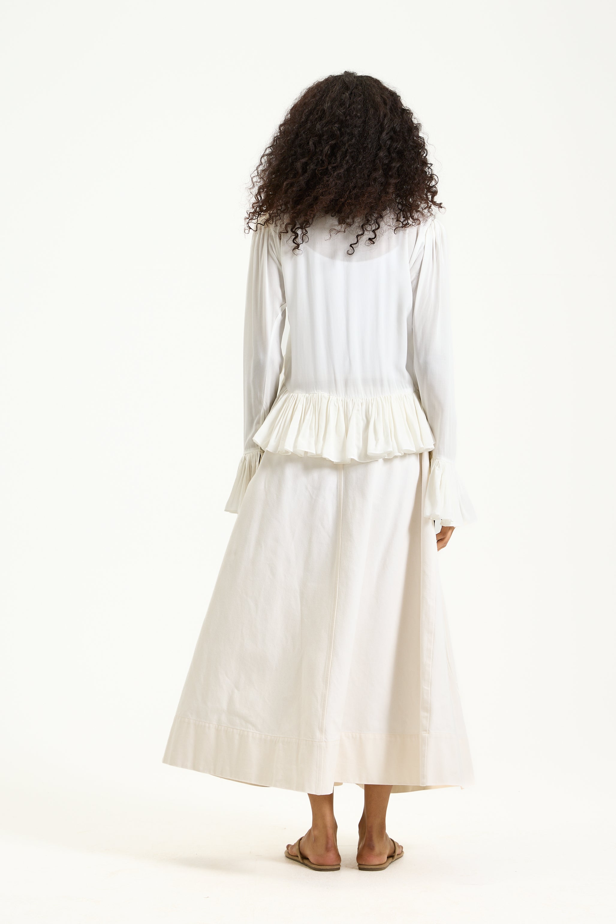 All Around Off White Ruffles Open Top